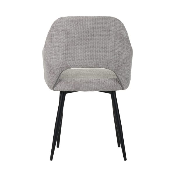 029 000257 4 Factols Inart armchair beige-grey fabric-leg black metal 53x61x84cmIndoor furniture > Living room armchairs
