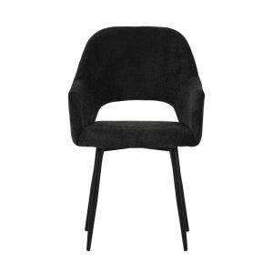 029 000258 3 Factols Inart armchair dark grey fabric-leg black metal 53x61x84cmIndoor furniture > Living room armchairs