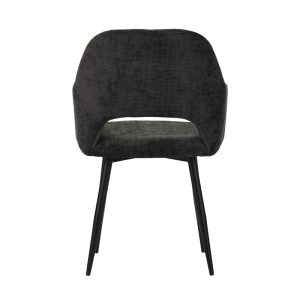 029 000258 4 Factols Inart armchair dark grey fabric-leg black metal 53x61x84cmIndoor furniture > Living room armchairs