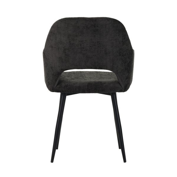 029 000258 4 Factols Inart armchair dark grey fabric-leg black metal 53x61x84cmIndoor furniture > Living room armchairs