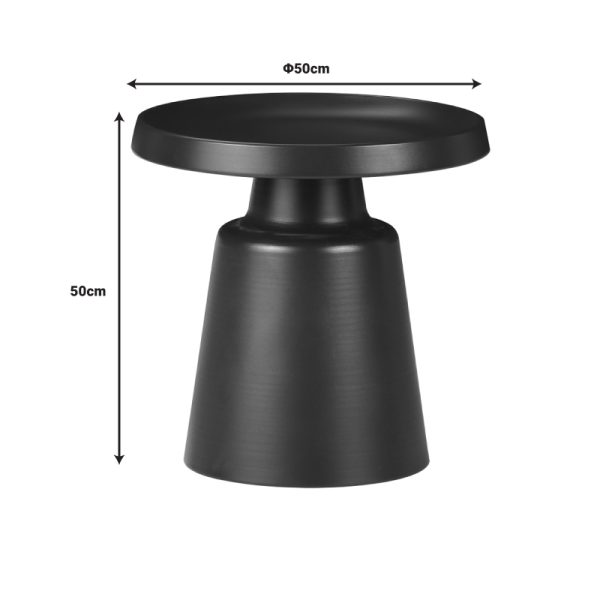 029 000269 3 Side table Ginoze Inart black metal D50x50cmIndoor furniture > Coffee tables