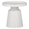 029 000271 Side table Soleire Inart white marble sintered stone D50x46cmIndoor furniture > Coffee tables