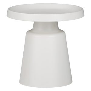 029 000271 Side table Ginoze Inart white metal D50x50cmIndoor furniture > Coffee tables