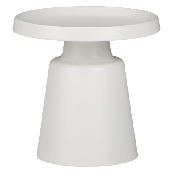 029 000271 Side table Ginoze Inart white metal D50x50cmIndoor furniture > Coffee tables