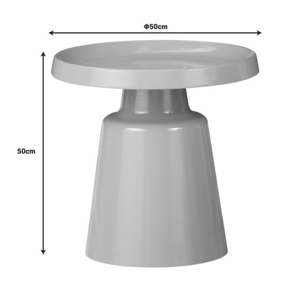 029 000273 3 Side table Ginoze Inart cappuccino metal D50x50cmIndoor furniture > Coffee tables