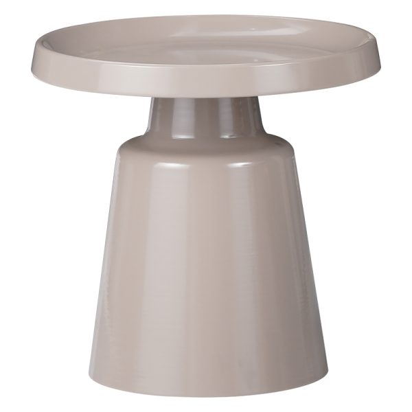029 000273 Side table Ginoze Inart cappuccino metal D50x50cmIndoor furniture > Coffee tables