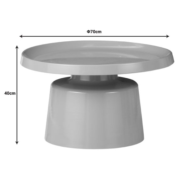 029 000274 3 Coffee table Ginoze Inart cappuccino metal D70x40cmIndoor furniture > Tables auxiliary