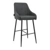 029 000288 Annie pakoworld black marble mdf table and black metal leg Φ100x76cm