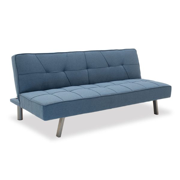 035 000024 3 seater sofa-bed Travis pakoworld with fabric in light blue color 175x83x74cmIndoor furniture > Sofas
