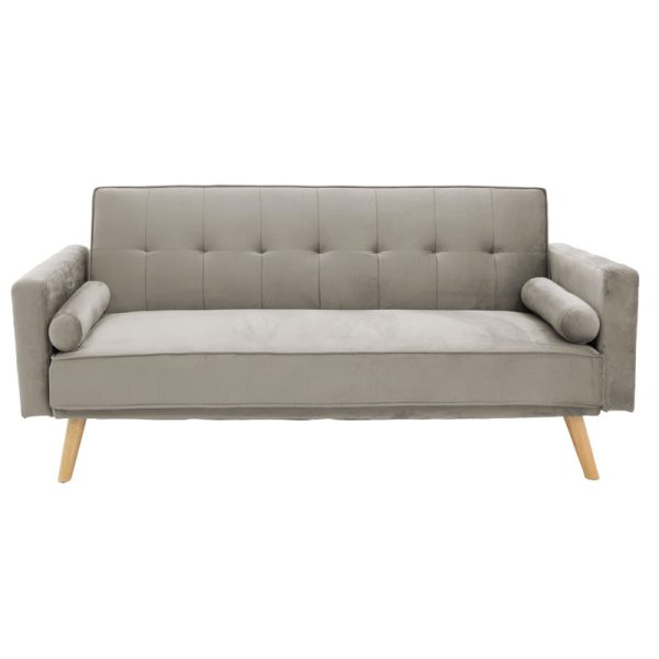 035 000066 2 3 seater sofa-bed Success pakoworld velvet grey 190x80x84 cmIndoor furniture > Sofas