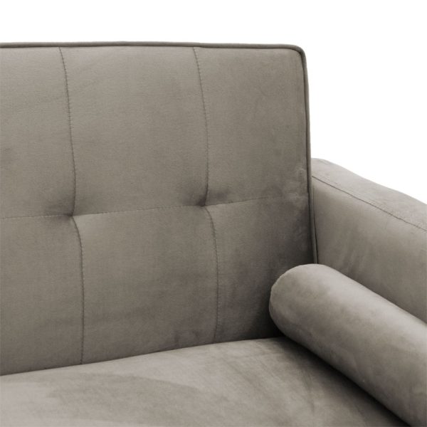 035 000066 4 3 seater sofa-bed Success pakoworld velvet grey 190x80x84 cmIndoor furniture > Sofas
