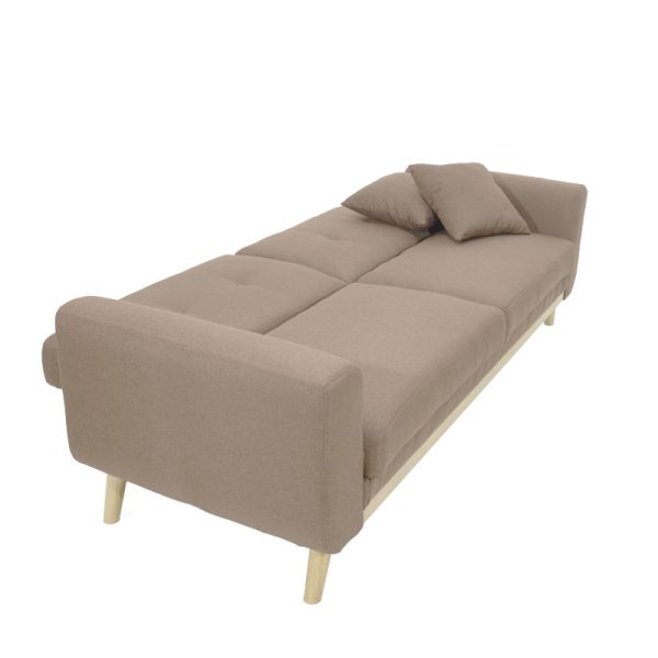 035 000085 2 Carmelo sofa bed - pakoworld beige-brown fabric 214x80x86 cmIndoor furniture > Sofas-bed