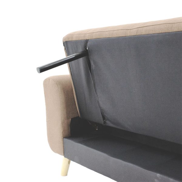 035 000085 4 Carmelo sofa bed - pakoworld beige-brown fabric 214x80x86 cmIndoor furniture > Sofas-bed