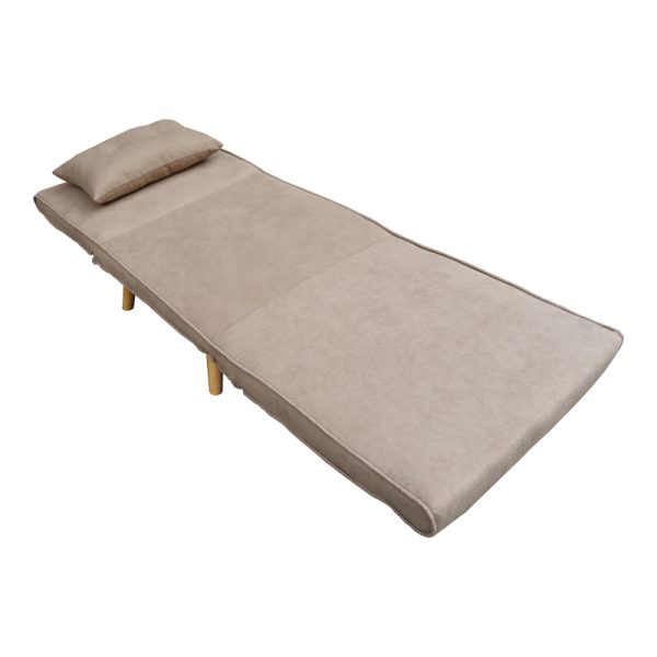 035 000093 3 Josuane armachair-bed pakoworld beige fabric and natural wood leg 77x80x81cmIndoor furniture > Armchair bed