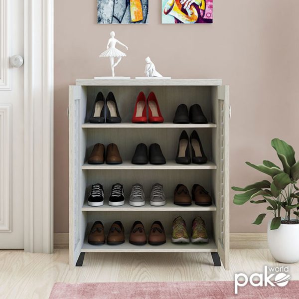 049 000002 3 Shoe cabinet MANTAM pakoworld 12 pairs white-grey 78x40x92 cmIndoor furniture > Shoe storage cabinet & cupboards