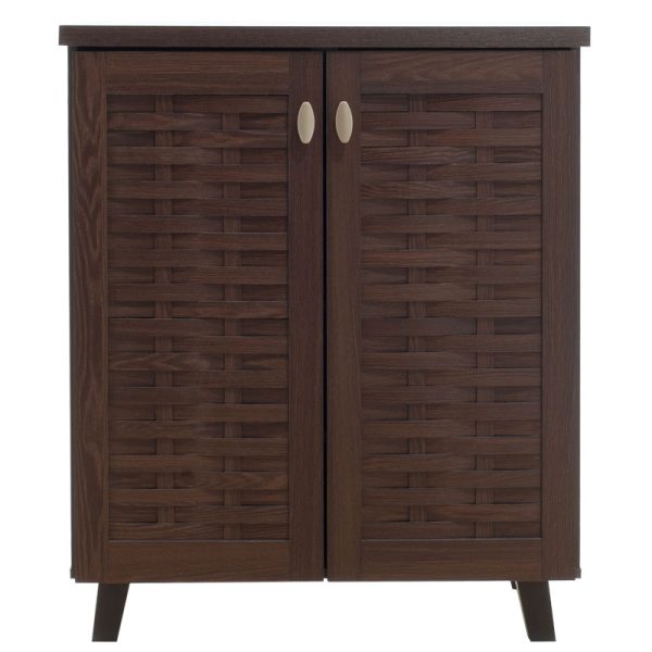 049 000003 4 Shoe cabinet MANTAM pakoworld 12 pairs walnut 78x40x92 cmIndoor furniture > Shoe storage cabinet & cupboards
