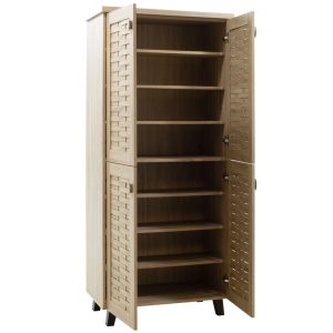 049 000007 3 Shoe cabinet MANTAM pakoworld 24 pairs sonoma 78x40x170.5cmIndoor furniture > Shoe storage cabinet & cupboards