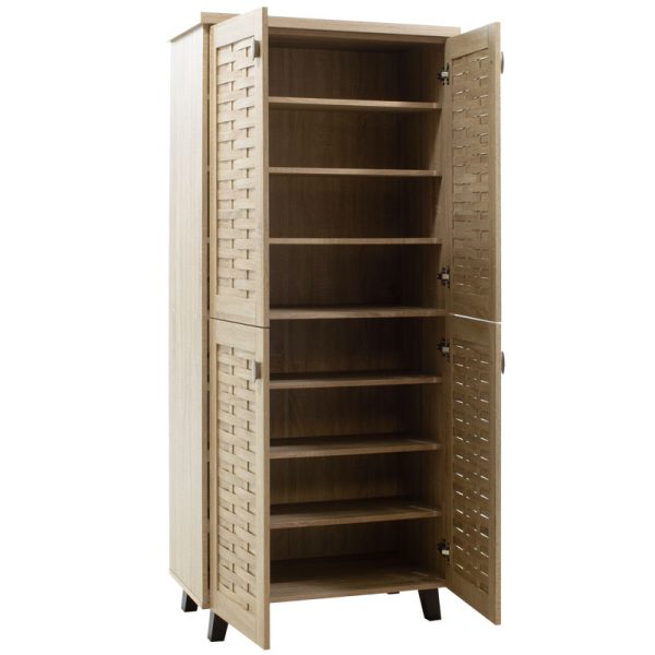 049 000007 3 Shoe cabinet MANTAM pakoworld 24 pairs sonoma 78x40x170.5cmIndoor furniture > Shoe storage cabinet & cupboards
