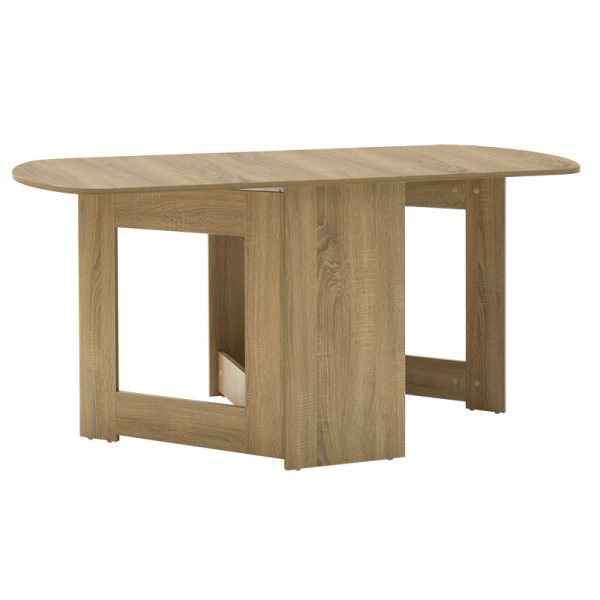 049 000058 Dining table Nadine pakoworld polymorphic-extendable color sonoma 160x80x76.5cmIndoor furniture > Dining Tables