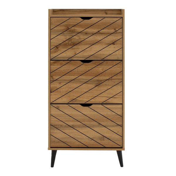 049 000068 2 Shoe cabinet Thelma pakoworld 12 pairs sonoma 60x23.8x131.6 cmIndoor furniture > Shoe storage cabinet & cupboards