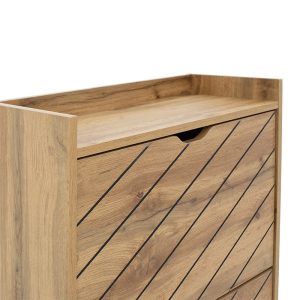 049 000068 4 Shoe cabinet Thelma pakoworld 12 pairs sonoma 60x23.8x131.6 cmIndoor furniture > Shoe storage cabinet & cupboards