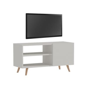 049 000078 TV cabinet Orianne pakoworld melamine white-natural 90x32x46cmIndoor furniture > TV stands