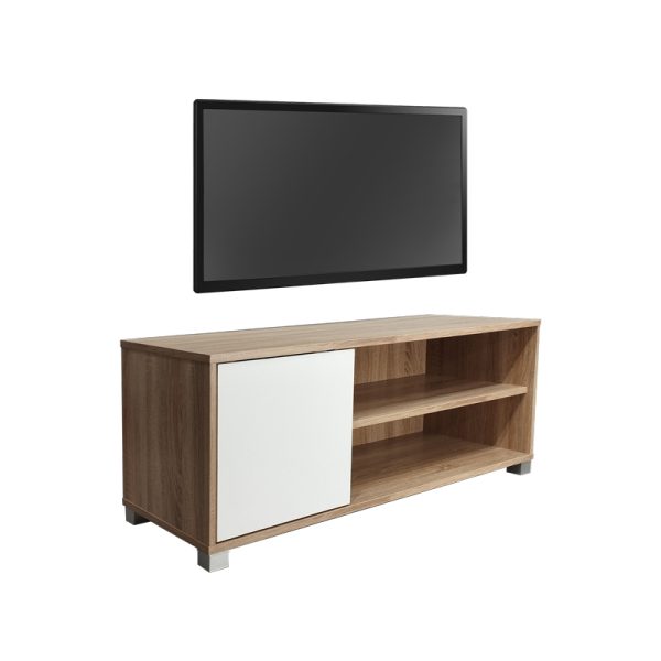 049 000080 TV cabinet Ellon pakoworld melamine sonoma-white 120x40x41cmIndoor furniture > TV stands