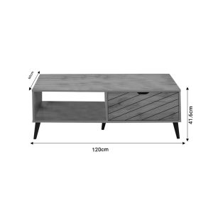 049 000098 3 Thelma pakoworld sonoma melamine coffee table 120x60x41.6cmIndoor furniture > Coffee tables