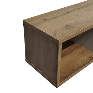 049 000103 2 Wall shelf Flevior pakoworld in sonoma-white color 90x22x25.6cmIndoor furniture > Wall shelves