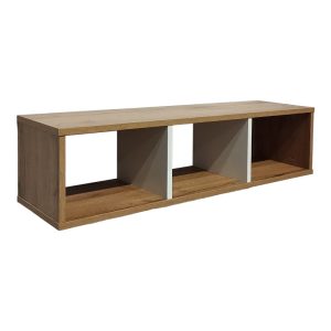 049 000103 Wall shelf Flevior pakoworld in sonoma-white color 90x22x25.6cmIndoor furniture > Wall shelves