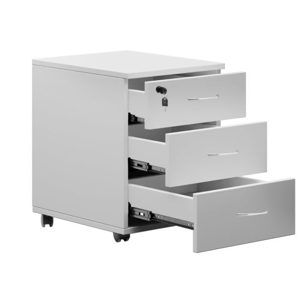 069 000076 2 Mobile drawer Amazon pakoworld white melamine 39x47x52.5cmOffice furniture > Drawers office