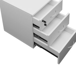 069 000076 3 Mobile drawer Amazon pakoworld white melamine 39x47x52.5cmOffice furniture > Drawers office