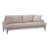071 001565 Left corner sofa Delfie pakoworld fabric in beige color 260x163x72cmIndoor furniture > Cornered sofas