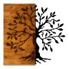 071 001602 Wall deco Perdon pakoworld pine wood in natural color and black metal 30x3x60cmDecoration > Decorations > Wall Decorations