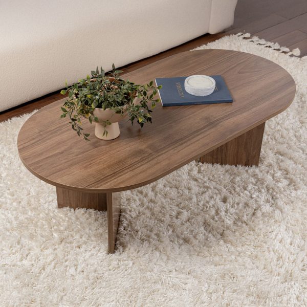 071 001604 2 Coffee table Tabletod pakoworld in walnut color 119x60x40cmIndoor furniture > Coffee tables