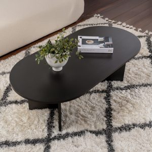 071 001607 2 Coffee table Tabletod pakoworld in black color 119x60x40cmIndoor furniture > Coffee tables
