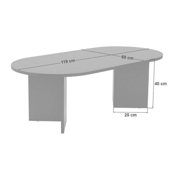 071 001607 4 Coffee table Tabletod pakoworld in black color 119x60x40cmIndoor furniture > Coffee tables