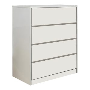072 000114 Kuanger pakoworld mdf chest of drawers in white shade 80x40x80cmIndoor furniture > Drawers-consoles