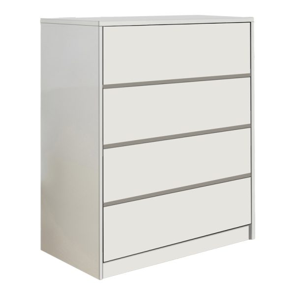 072 000114 Kuanger pakoworld mdf chest of drawers in white shade 80x40x80cmIndoor furniture > Drawers-consoles