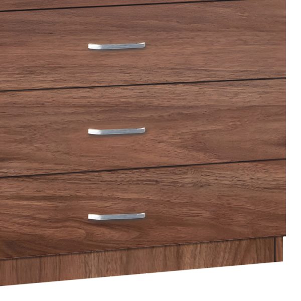 072 000133 2 Gioko pakoworld chest of drawers with 5 drawers in walnut shade 80x40x100cmIndoor furniture > Drawers-consoles