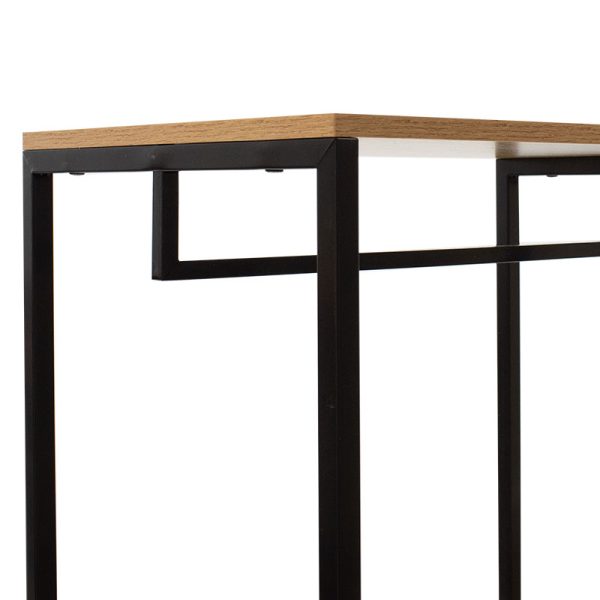 085 000008 3 Entrance unit Ramon pakoworld modern oak color with black metal frame 90,5x41x167cmIndoor furniture > Entrance furniture