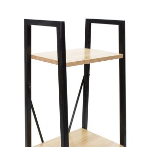 085 000013 2 Bookcase Ramon pakoworld natural-black 34x32,5x148cmIndoor furniture > Bookshelves