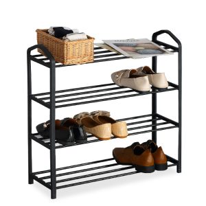 085 000014 Shoe rack Ramon pakoworld 12 pairs black 62x20x62cmIndoor furniture > Shoe storage cabinet & cupboards