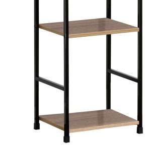 085 000020 2 Bookcase Azuel pakoworld oak-black steel 29x23.5x144cmIndoor furniture > Bookshelves