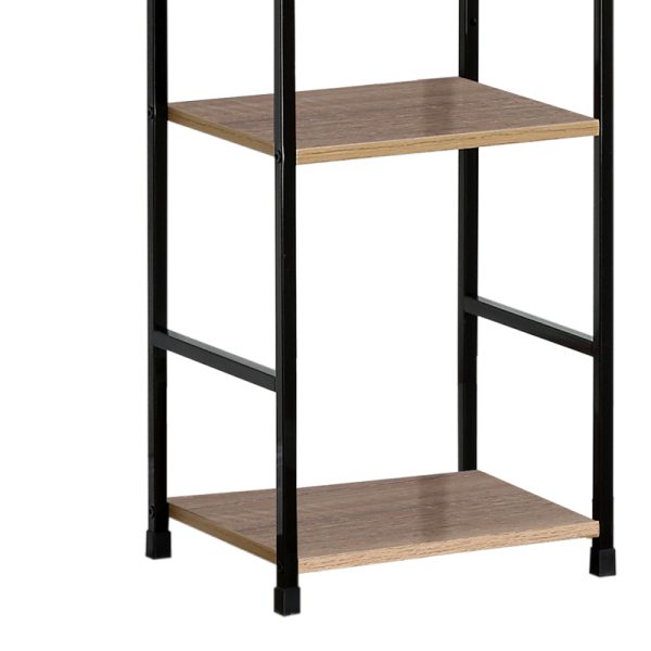 085 000020 2 Bookcase Azuel pakoworld oak-black steel 29x23.5x144cmIndoor furniture > Bookshelves