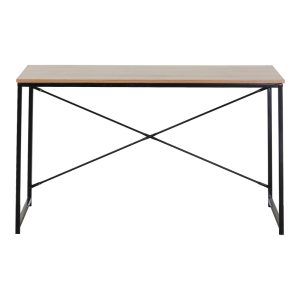 085 000024 2 Working desk Bailon pakoworld in oak shade with black metal 120x60x70cmOffice furniture > Working desk