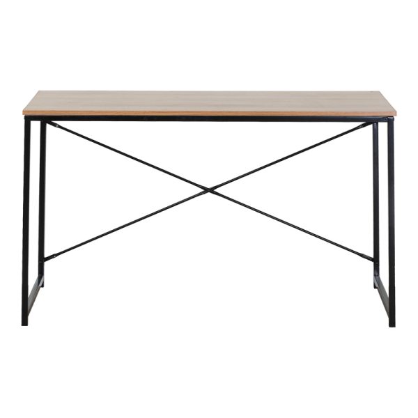 085 000024 2 Working desk Bailon pakoworld in oak shade with black metal 120x60x70cmOffice furniture > Working desk