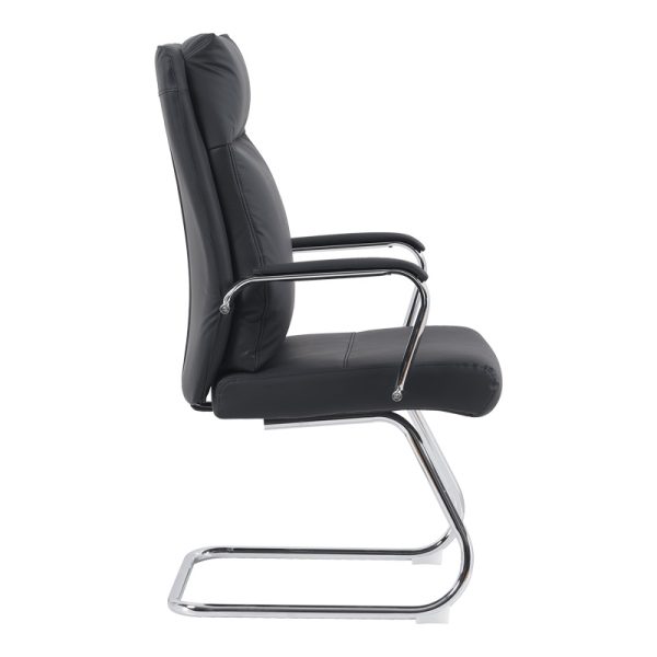 090 000017 2 Visitor chair Siquel I pakoworld pu in black color 58x62x105cmOffice furniture > Visitor office chairs