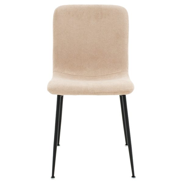 093 000015 3 Gratify pakoworld chair fabric bouclé ecru-leg blackIndoor furniture > Chairs