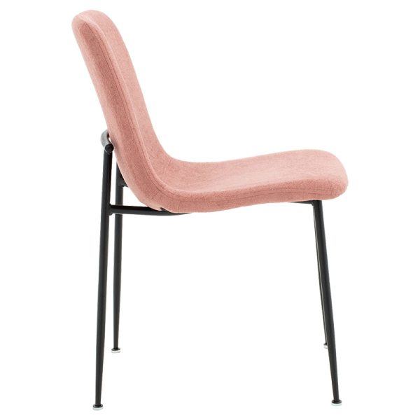 093 000017 2 Chair Gratify pakoworld fabric boucle rotten apple-black metal legsIndoor furniture > Chairs